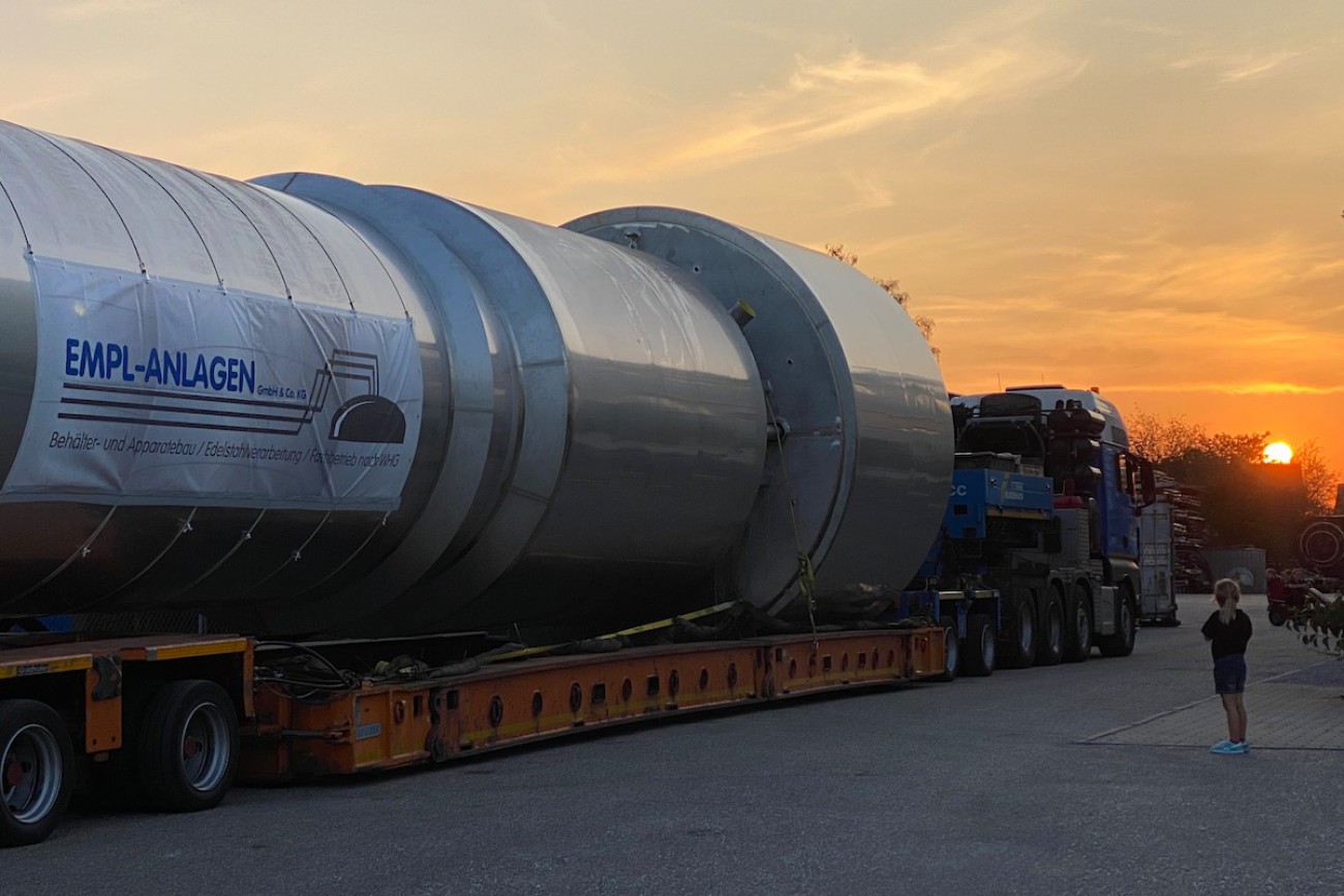 Eindampfanlage Verdampfer – … die Sonne geht unter