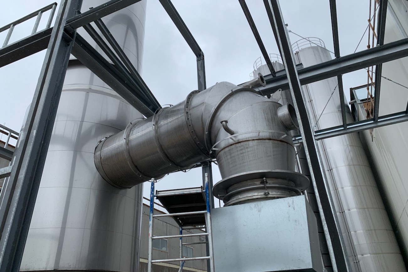 Evaporation plant installation – Installation of the large vapour pipes